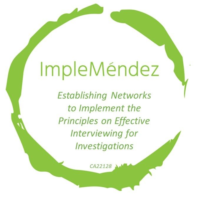 Logo with text: "ImpleMéndez - Establishing Networks for Effective Interviewing Principles".